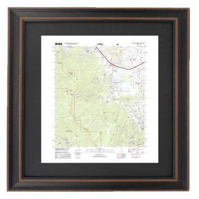 Framed Topo Map: Park City (West), Utah - Poster Size