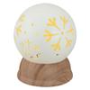 6.5" Lighted White and Brown Globe with Snowflakes view 1