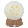6.5" Lighted White and Brown Globe with Snowflakes view 3