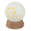 6.5" Lighted White and Brown Globe with Snowflakes view 4