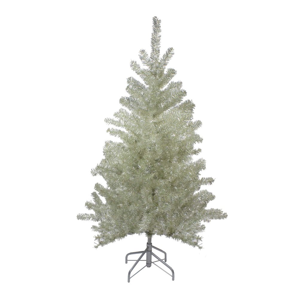 Northlight 4.5' Metallic Sheer Champagne Artificial Tinsel Christmas Tree - Unlit
