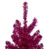 4.5" Metallic Pink Tinsel Artificial Christmas Tree - Unlit view 4