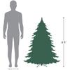 4.5' Soft Metallic Champagne Artificial Tinsel Christmas Tree - Clear Lights view 3