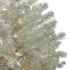 4.5' Soft Metallic Champagne Artificial Tinsel Christmas Tree - Clear Lights view 4