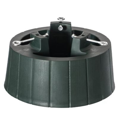 Gardenised Green Plastic Christmas Tree Stand with Screw Fastener