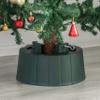 Gardenised Green Plastic Christmas Tree Stand with Screw Fastener view 3