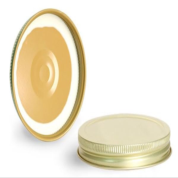 70G Metal Caps, Gold Metal Plastisol Lined Caps