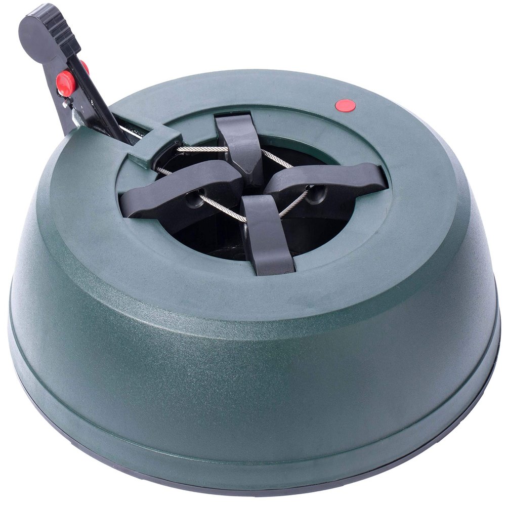 Gardenised Automatic Plastic Green Foot Pedal Christmas Tree Stand