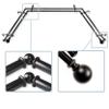 13/16" Jodi Bay Window Double Curtain Rod 20-36", 38-72" - Black view 2