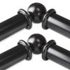 13/16" Jodi Bay Window Double Curtain Rod 20-36", 38-72" - Black view 4