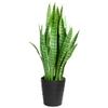 3' Green Two Tone Potted Artificial Snake Plant view 1
