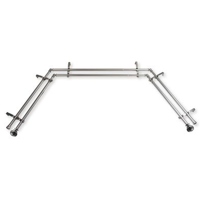 13/16" Nathan Bay Window Double Curtain Rod 20-36", 38-72" - Satin Nickel