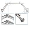 13/16" Nathan Bay Window Double Curtain Rod 20-36", 38-72" - Satin Nickel view 2