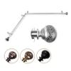 Rod Desyne 13/16" Nathan Corner Window Curtain Rod, 120-170 inch, Satin Nickel view 1