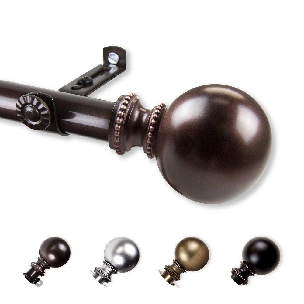 13/16" Jodi Curtain Rod 28-48 inch - Cocoa