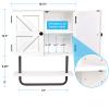 EXCELLO GLOBAL PRODUCTS 17x21 Barndoor Bathroom Wall Cabinet, Space Saver Storage Cabinet Kitchen Medicine Cabinet with Adjustable Shelf and Towel Bar, White view 2