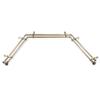 13/16" Nathan Bay Window Double Curtain Rod 20-36", 38-72" - Antique Brass view 1