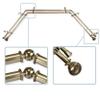 13/16" Nathan Bay Window Double Curtain Rod 20-36", 38-72" - Antique Brass view 2