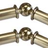 13/16" Nathan Bay Window Double Curtain Rod 20-36", 38-72" - Antique Brass view 4