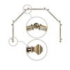 13/16" Moyat 5-Sided Bay Window Curtain Rod - Antique Brass view 1