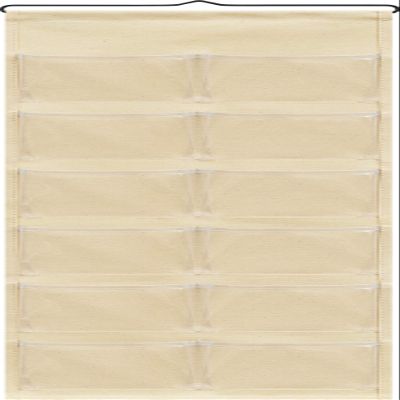 Saki W-122 Wall Storage with Gusset (12 Pockets), Natural, Made in Japan, Width 11.0 x Height 31.5 inches (28 x 80 cm)