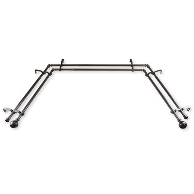 13/16" Jodi Bay Window Double Curtain Rod 20-36", 38-72" - Cocoa