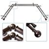 13/16" Jodi Bay Window Double Curtain Rod 20-36", 38-72" - Cocoa view 2