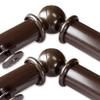 13/16" Jodi Bay Window Double Curtain Rod 20-36", 38-72" - Cocoa view 4