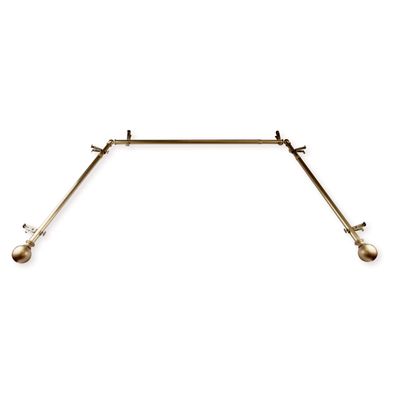 13/16" Jodi Bay Window Curtain Rod 20-36", 38-72" - Antique Brass