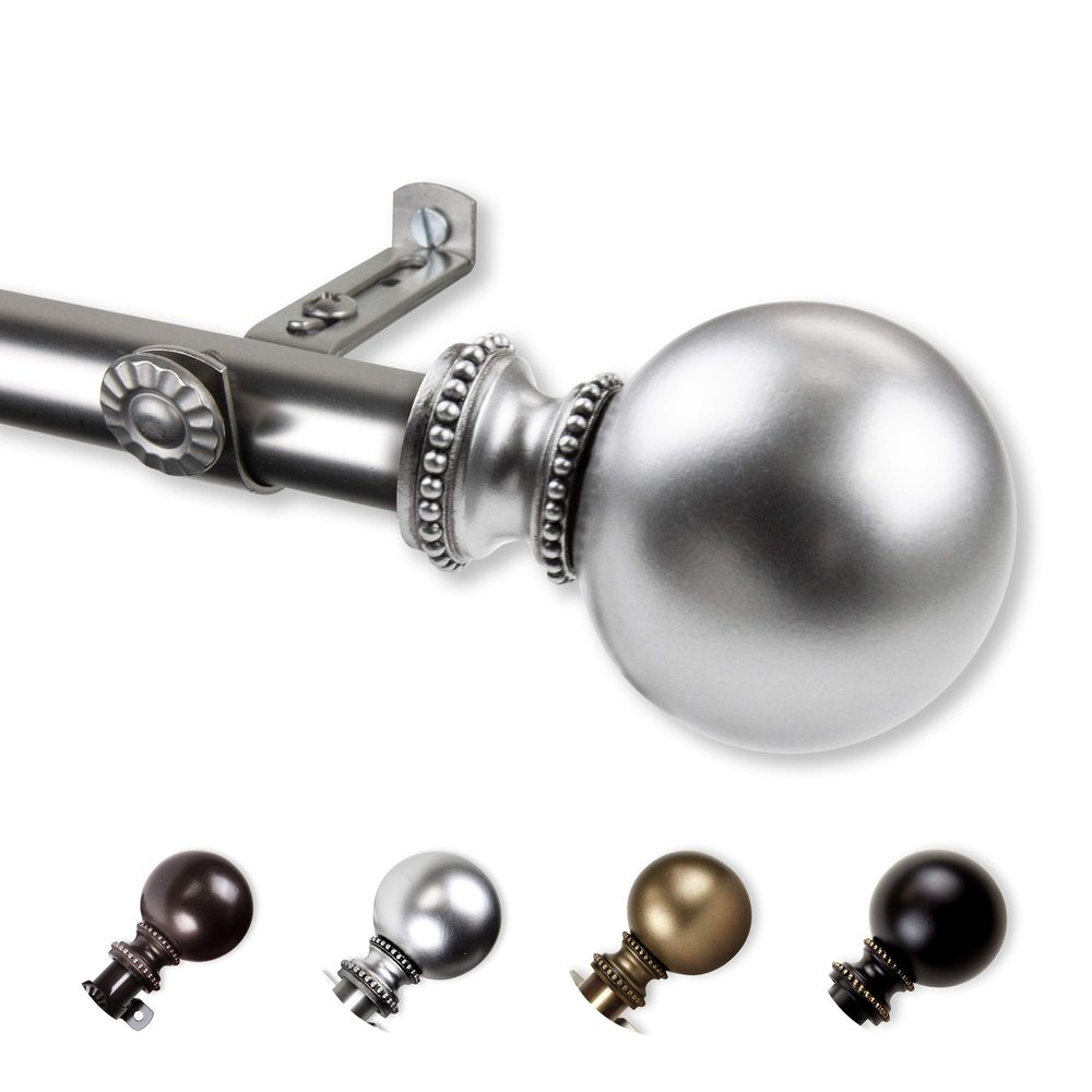 13/16" Jodi Curtain Rod 120-170 inch - Satin Nickel