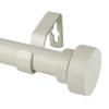1" Bonnet Faux Wood Curtain Rod 66-120 inch - Pearl White view 1