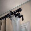 13/16" Triple Curtain Rod 120-170 inch - Black view 1