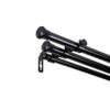 13/16" Triple Curtain Rod 120-170 inch - Black view 2