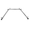 13/16" Jodi Bay Window Curtain Rod 20-36", 38-72" - Black view 1