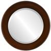OVALCREST Round Beveled Wall Mirror for Home Decor - Avenue Style - Mocha - 18x18 Outside Dimensions view 1