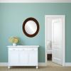 OVALCREST Round Beveled Wall Mirror for Home Decor - Avenue Style - Mocha - 18x18 Outside Dimensions view 3