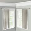 13/16" Nathan Corner Window Double Curtain Rod 48-84 inch - Satin Nickel view 2