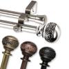 13/16" Nathan Corner Window Double Curtain Rod 48-84 inch - Satin Nickel view 4