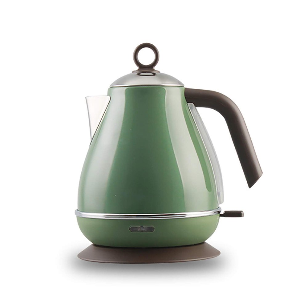 QWEASDF Electric Kettle Double Wall Stainless Steel Teapot Cool Touch 1500W Fast Boiling Heater Cordless Teapot Auto Shut-Off Boil Dry Protection BPA-Free,Green