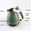 QWEASDF Electric Kettle Double Wall Stainless Steel Teapot Cool Touch 1500W Fast Boiling Heater Cordless Teapot Auto Shut-Off Boil Dry Protection BPA-Free,Green view 4