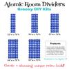 Atomic Mobiles Groovy Retro Room Divider DIY Kit - Navy Blue - Mid Century Modern Contemporary Room Partition - Home and Office Decor - Lots of Sizes! (XL - 42" w x 72" h) view 3