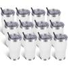 VEGOND 20oz Tumbler Stainless Steel Tumbler Cup with Lid And Straw Vacuum Insulated Double Wall Travel Coffee Mug(White 12 Pack) view 1