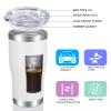 VEGOND 20oz Tumbler Stainless Steel Tumbler Cup with Lid And Straw Vacuum Insulated Double Wall Travel Coffee Mug(White 12 Pack) view 3