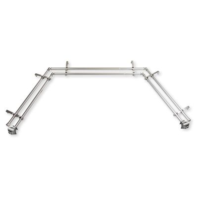 13/16" Moyat Bay Window Double Curtain Rod 20-36", 38-72" - Satin Nickel