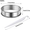 16 Pcs English Muffin Rings, 3.15 Inch Nonstick Crumpet Rings, Stainless Steel Double Rolled Tart Rings Molds Circular Round Muffin Mold for Home + 1 Piece Cake Mold Knife1 view 2
