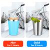 VEGOND 12oz Tumbler Stainless Steel Tumbler bulk Vacuum Insulated Double Wall Travel Tumbler with Lid and Straw Reusable Tumbler, Sky blue 12 Pack view 3