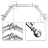 13/16" Jodi Bay Window Double Curtain Rod 20-36", 38-72" - Satin Nickel view 2