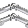 13/16" Jodi Bay Window Double Curtain Rod 20-36", 38-72" - Satin Nickel view 4