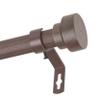 1" Bonnet Faux Wood Curtain Rod 48-84 inch - Dark Walnut view 3