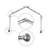 13/16" Nathan 4-Sided Bay Window Curtain Rod - Satin Nickel view 1